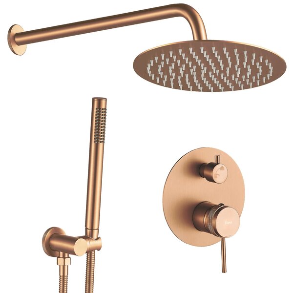 Komplet za tuširanje za vgradnjo Rea Lungo Grip Brush Copper + BOX