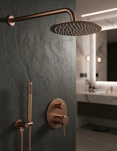 Komplet za tuširanje za vgradnjo Rea Lungo Grip Brush Copper + BOX