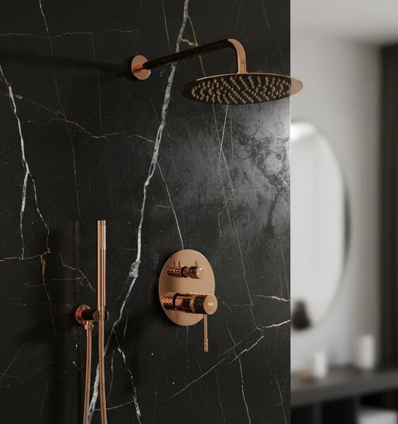 Komplet za tuširanje za vgradnjo Rea Lungo Diamond Copper + BOX