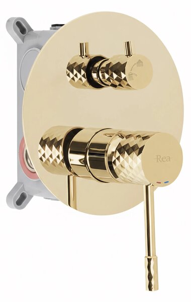 Komplet za tuširanje za vgradnjo Rea Lungo Diamond Gold + BOX