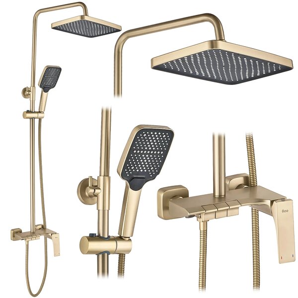 Komplet za prhanje PREMIUM REA JOE Brush Gold