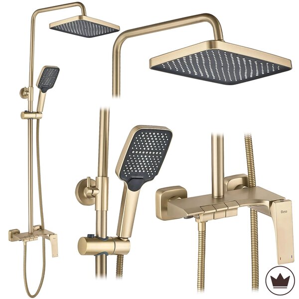 Komplet za prhanje PREMIUM REA JOE Brush Gold