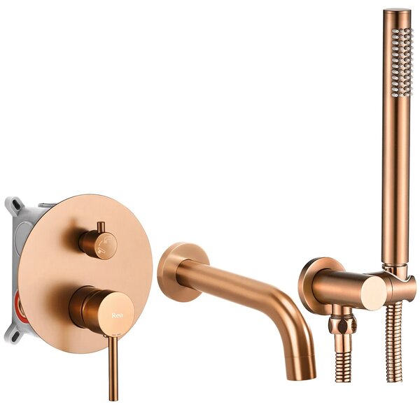 Skrita kopalna armatura Rea Lungo Brush Copper + Box