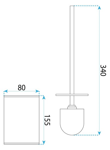 Ščetka za stranišče B110 BRUSH STEEL
