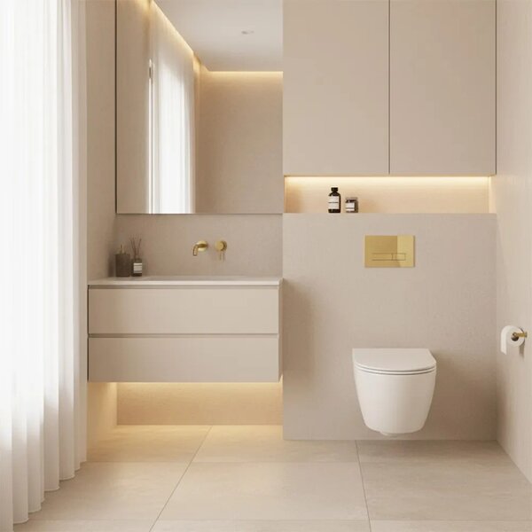 Tlačni gumb za WC predstensko enoto Rea HD K011A-Q in Slim 024N Gold