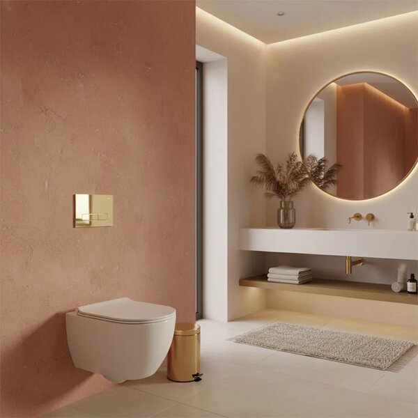 Tlačni gumb za WC predstensko enoto Rea HD K011A-Q in Slim 024N Gold