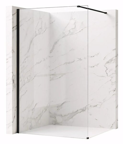 Stena za prhanje Rea Flexi Transparent / Black 120
