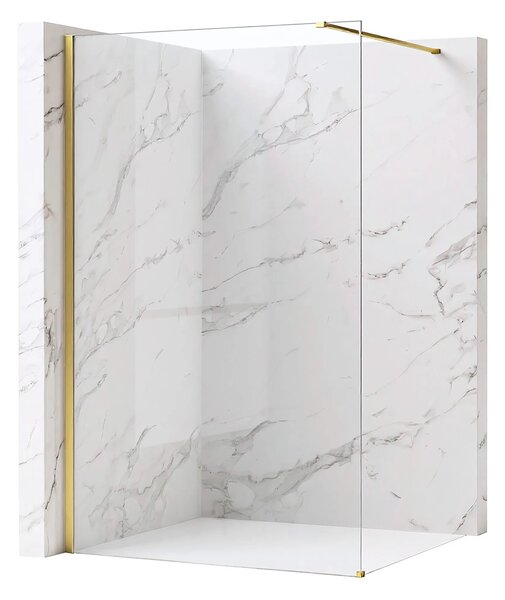 Stena za prhanje Rea Flexi Transparent / Brush Gold 120