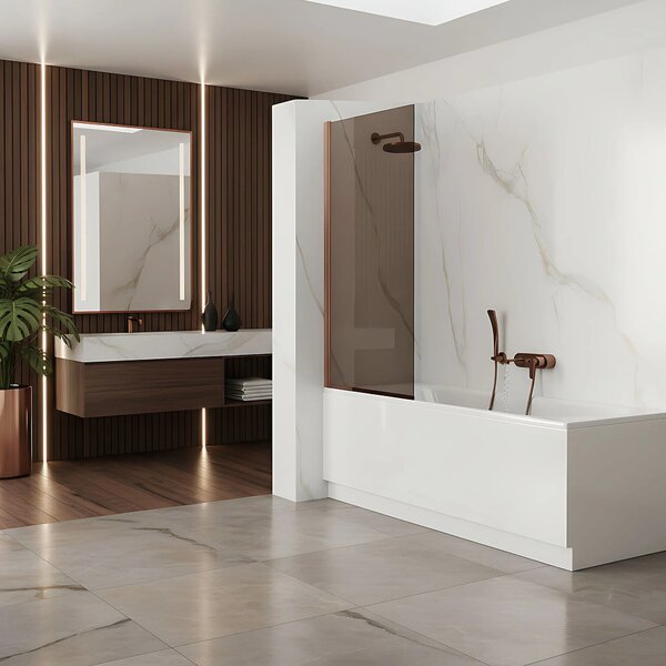 Kopalniški paravan Rea Elegant Brush Copper 70