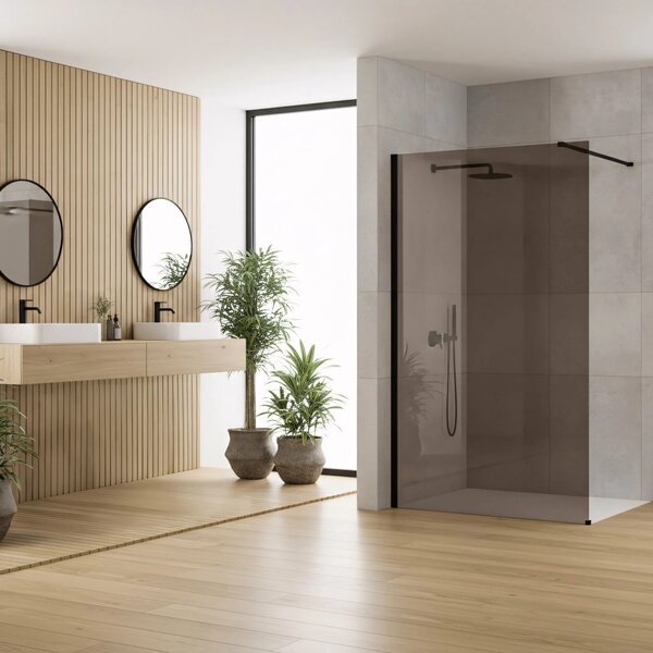 Stena za prhanje Rea Flexi Brown / Black 100