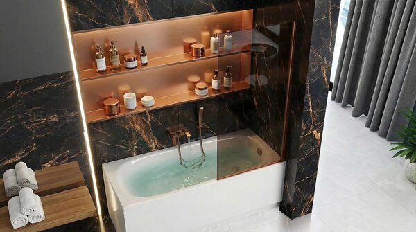 Kopalniški paravan Rea Elegant Brush Copper 70