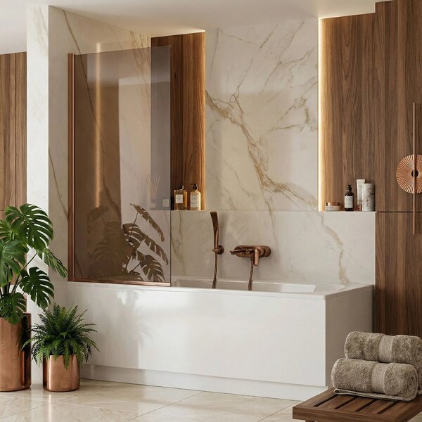 Kopalniški paravan Rea Elegant Brush Copper 70