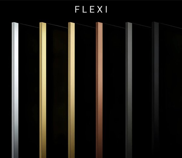 Stena za prhanje Rea Flexi Brown / Gold 90