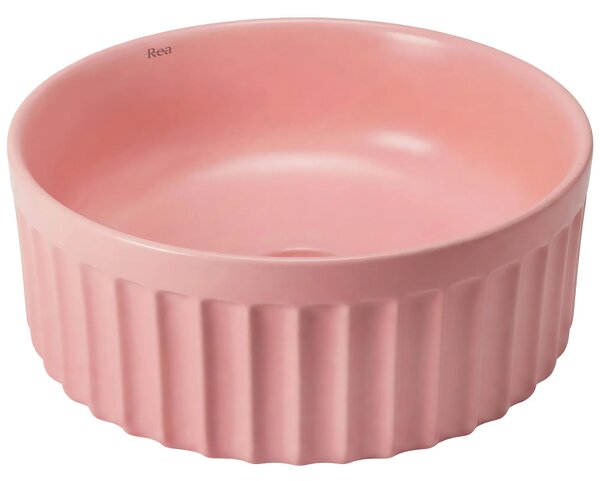 Set: Viseča WC školjka + Nadpultni umivalnik Rea Duo Sweet Pink Matt