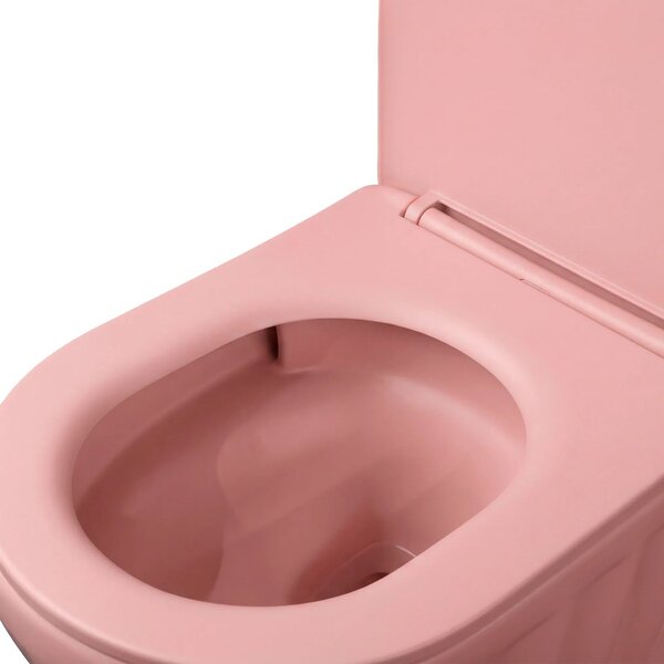Set: Viseča WC školjka + Nadpultni umivalnik Rea Duo Sweet Pink Matt