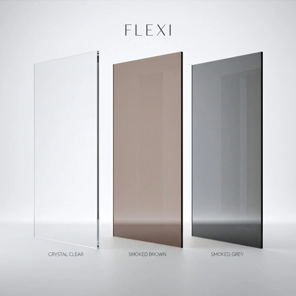 Stena za prhanje Rea Flexi Grey / Chrome 80