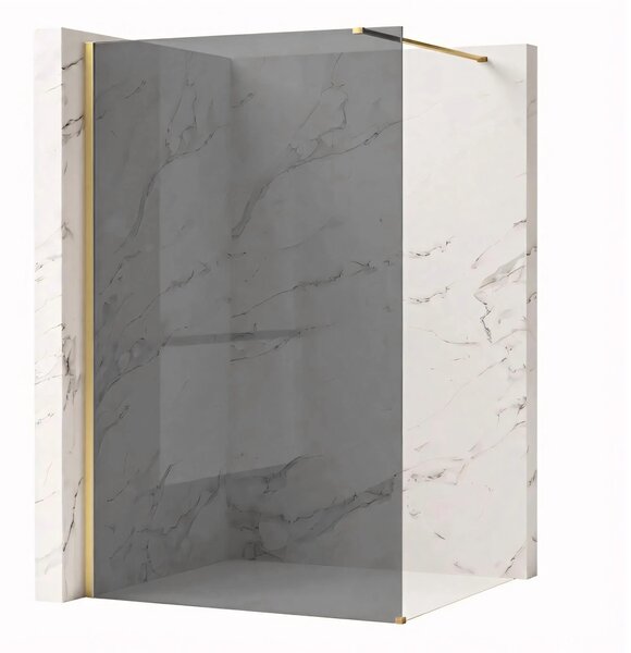 Stena za prhanje Rea Flexi Grey / Brush Gold 120