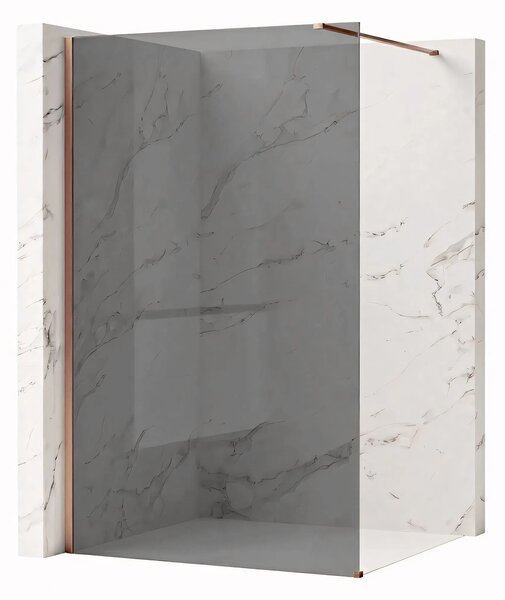 Stena za prhanje Rea Flexi Grey / Brush Copper 130