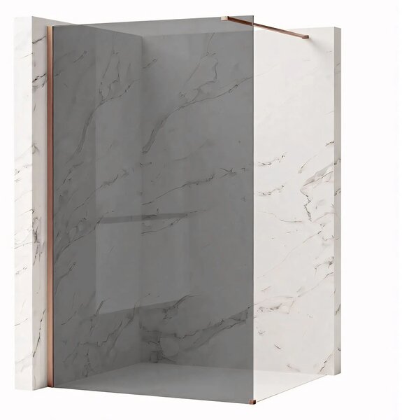 Stena za prhanje Rea Flexi Grey / Brush Copper 110