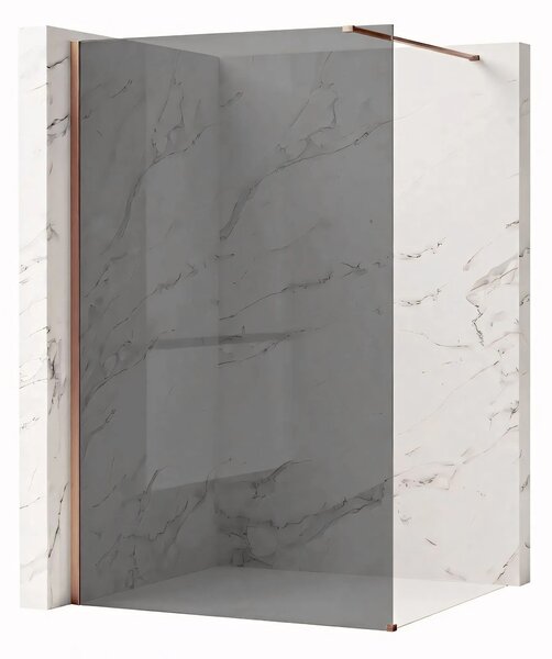 Stena za prhanje Rea Flexi Grey / Brush Copper 110