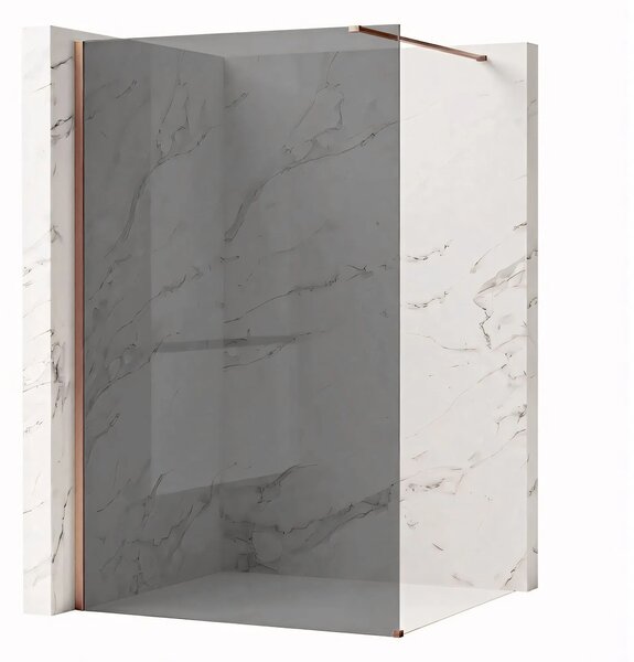 Stena za prhanje Rea Flexi Grey / Brush Copper 120