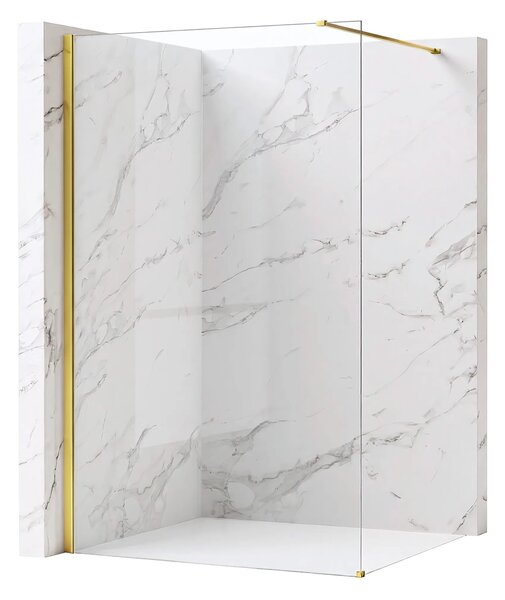 Stena za prhanje Rea Flexi Transparent / Gold 130