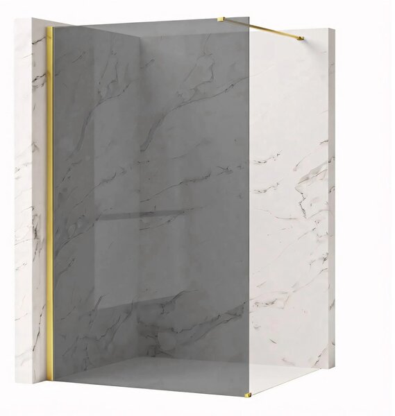 Stena za prhanje Rea Flexi Grey / Gold 120
