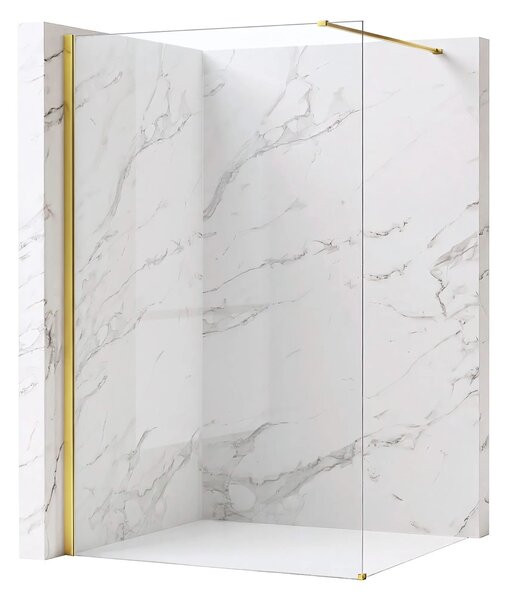Stena za prhanje Rea Flexi Transparent / Gold 100