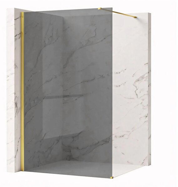 Stena za prhanje Rea Flexi Grey / Gold 100