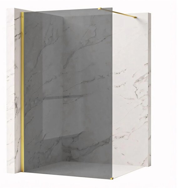 Stena za prhanje Rea Flexi Grey / Gold 120