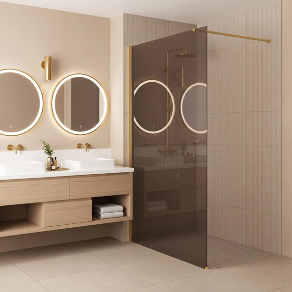 Stena za prhanje Rea Flexi Brown / Gold 120