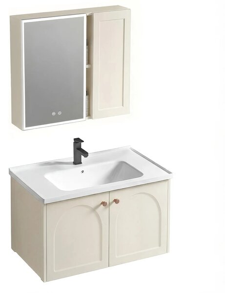Komplet kopalniškega pohištva z umivalnikom Denver 60cm Creme