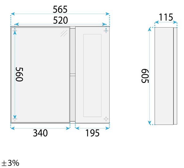 Komplet kopalniškega pohištva z umivalnikom Monti 60cm Grey