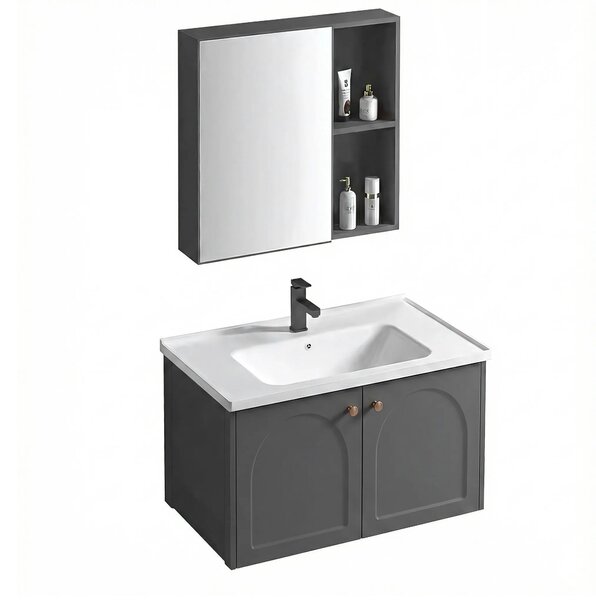 Komplet kopalniškega pohištva z umivalnikom Denver 60cm Grey