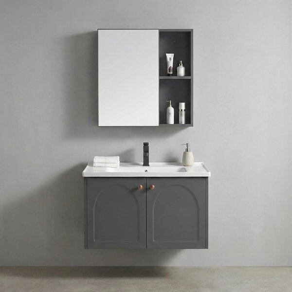 Komplet kopalniškega pohištva z umivalnikom Denver 60cm Grey
