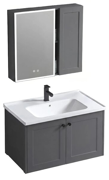 Komplet kopalniškega pohištva z umivalnikom Monti 60cm Grey