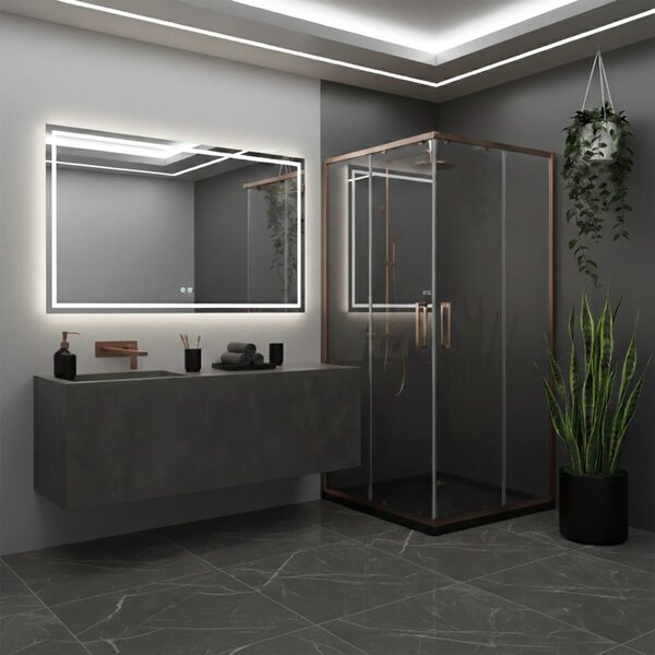 Rea City 80x80 tuš kabina Copper Brush