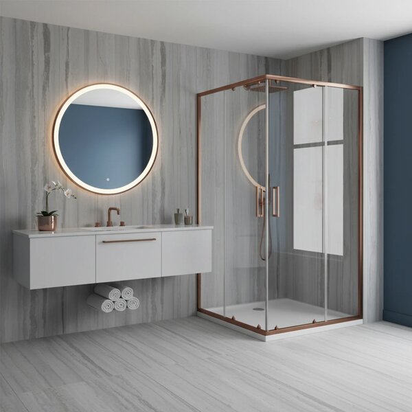 Rea City tuš kabina 80x100 Brush Copper