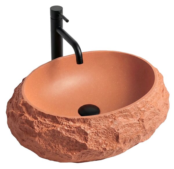 Umivalnik na podstavku Rea Mika Terracotta