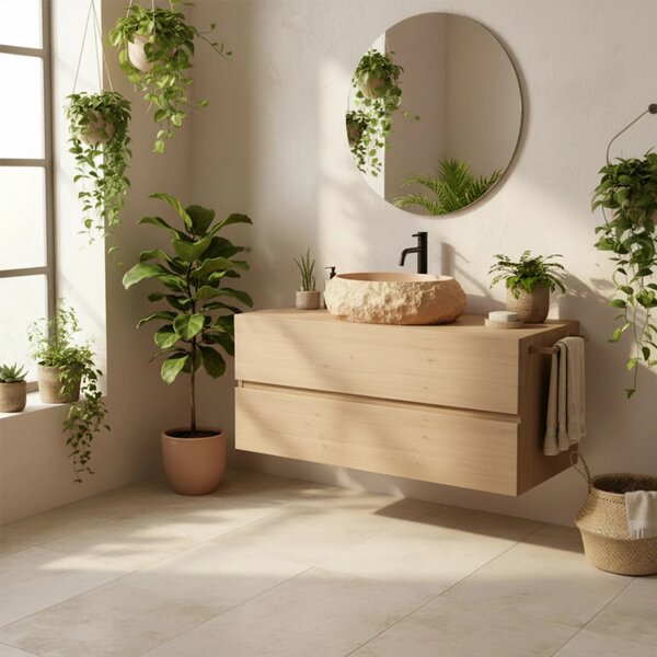 Umivalnik na podstavku Rea Mika Light Terracotta