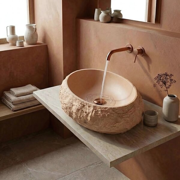 Umivalnik na podstavku Rea Mika Light Terracotta