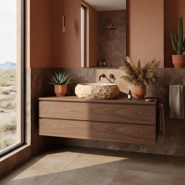 Umivalnik na podstavku Rea Mika Light Terracotta