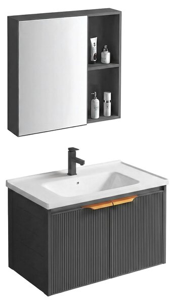 Komplet kopalniškega pohištva z umivalnikom Mario 60cm Grey
