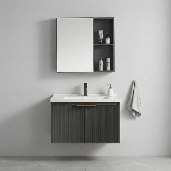 Komplet kopalniškega pohištva z umivalnikom Mario 60cm Grey