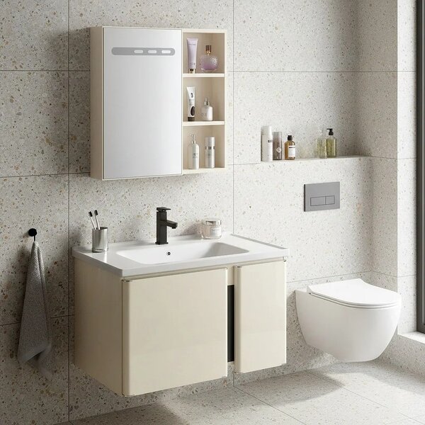Komplet kopalniškega pohištva z umivalnikom Tula 60cm Beige