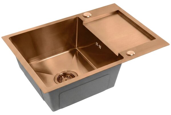 Jekleno pomivalno korito Paul BRUSH COPPER