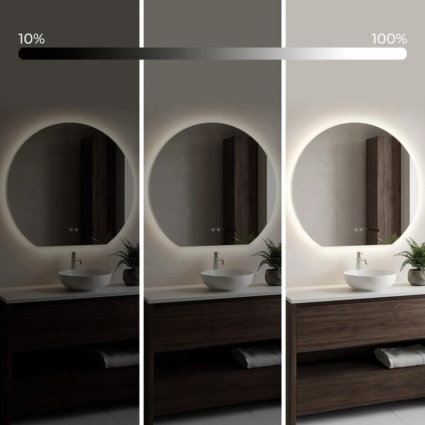 Stensko ogledalo LED 70cm Fabio