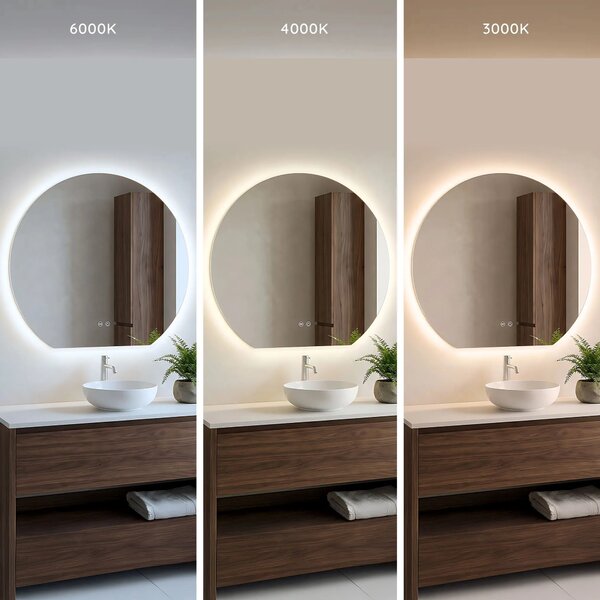 Stensko ogledalo LED 70cm Fabio