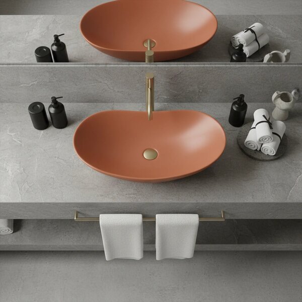 Umivalnik Rea Royal Olive Cinnamon countertop