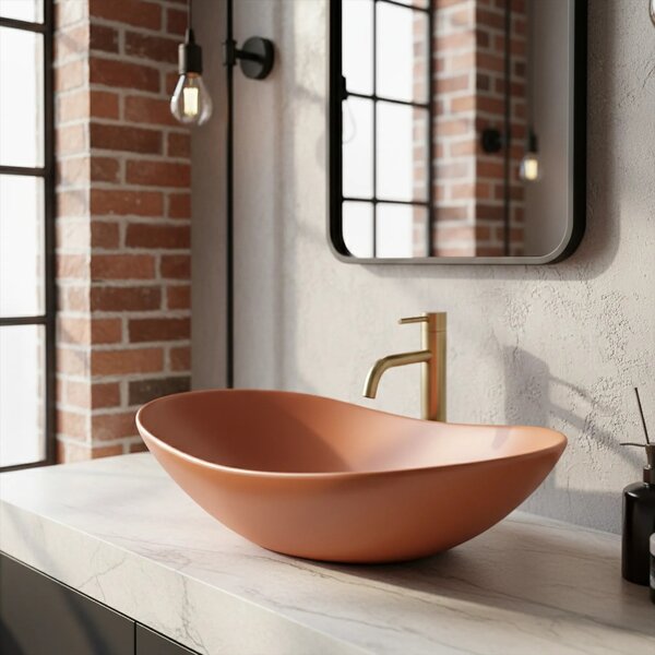 Umivalnik Rea Royal Olive Cinnamon countertop